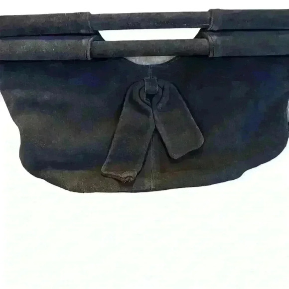 Anthropologie Lana Suede Blue/ Grey Crossbody Bag - Picture 3 of 6